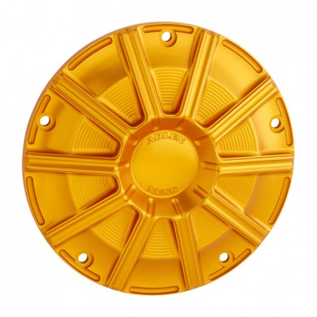 Arlen Ness, 10-Gauge I derby cover. Gold 16-20 Touring, Trike 2015 FLHTCUL, FLHTK 07-15 Touring, Trikes with narrow profile pri