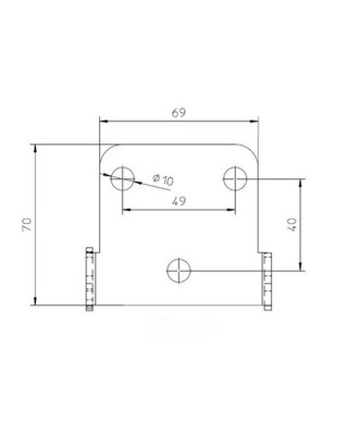 zieger - Support de plaque d'immatriculation inférieur Pro3 - Universel - Noir - Zieger