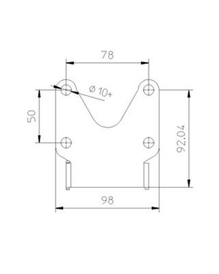 zieger - Support de plaque d'immatriculation inférieur X-Line1 - Universel - Noir - Zieger