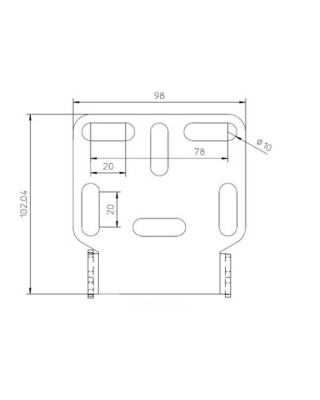 zieger - Support de plaque d'immatriculation inférieur X-Line2 - Universel - Noir - Zieger