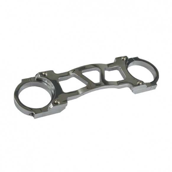 mcs - Rigidificateur de tubes de fourche de 41mm Slotted - Harley-Davidson Softail FX & Dyna Wide Glide de 1984 à 2015 - Chrom