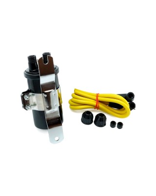 mcs - Kit de bobine d'allumage Round Custom - 6V - Universel - Noir - MCS
