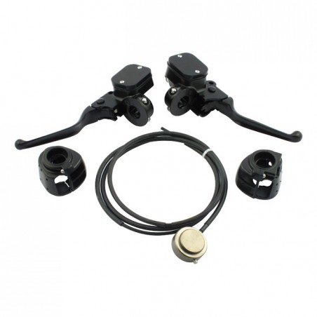 BLACK HANDLEBAR CONTROL CONVERSION KIT 96-06 Softail 96-05 Dyna(NU). (Single disc models only)