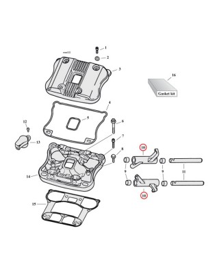 S&S, 84-up roller rocker arm set 84-17 B.T. (excl. M8) 86-20 XL 08-12(NU)XR1200 91-10(NU)Buell XB