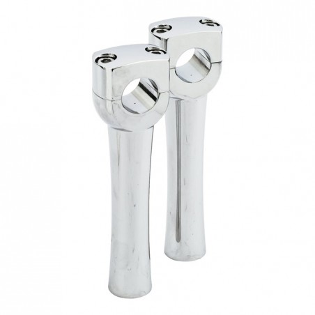 mcs - Risers Dighton - 6" de hauteur - Filetage de 1/2"-13 - Pour guidon de 1" de diamètre - Chrome - MCS