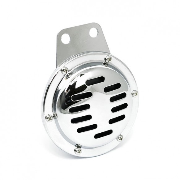 mcs - Klaxon Custom Slotted - 4" de diamètre - 12V - Chrome - MCS