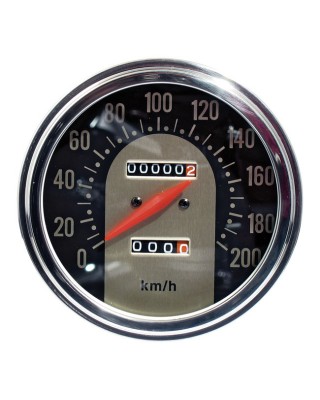 mcs - Compteur de vitesse Style 1962-1967 - 2:1 - KMH - Filetage de 5/8"-18 - MCS