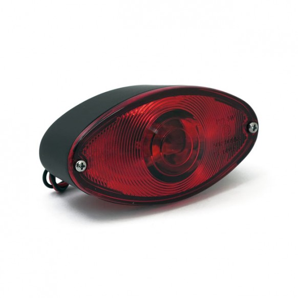 mcs - Feu arrière Cateye avec support de plaque - Homologué ECE - Noir - MCS