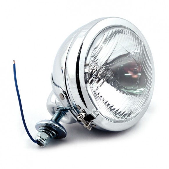 mcs - Phare additionnel FL Style - 4.5" de diamètre - H3 55W - Chrome - MCS