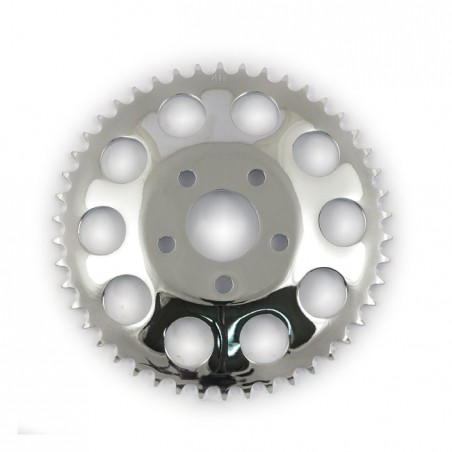 mcs - Couronne arrière de transmission - 47 Dents - Harley-Davidson FXR de 1982 à 1985 - Chrome - MCS