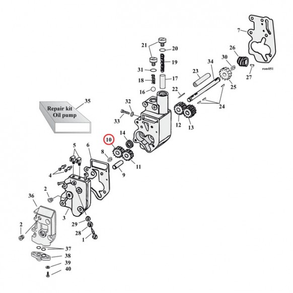 JIMS, FEED GEAR, DRIVEN. OIL PUMP 68-99 B.T. (NU)(EXCL. TC)