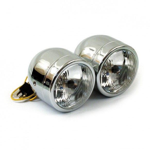 mcs - Phares additionnels - H4 - 55/60W - Homologué ECE - Chrome - MCS