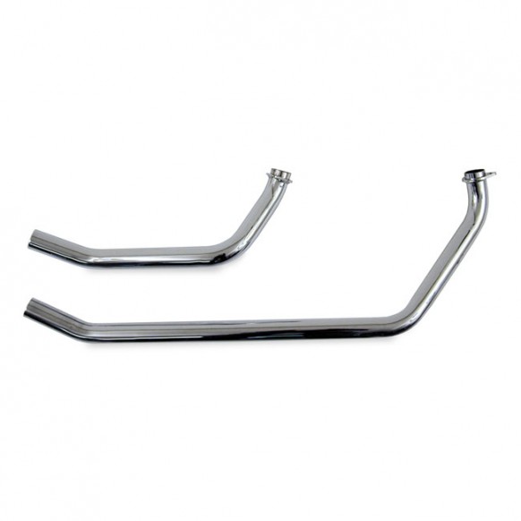 Paughco, upswept head pipes. S-pipe - around oil tank 48-64 Early Shovel with rigid frame (NU)