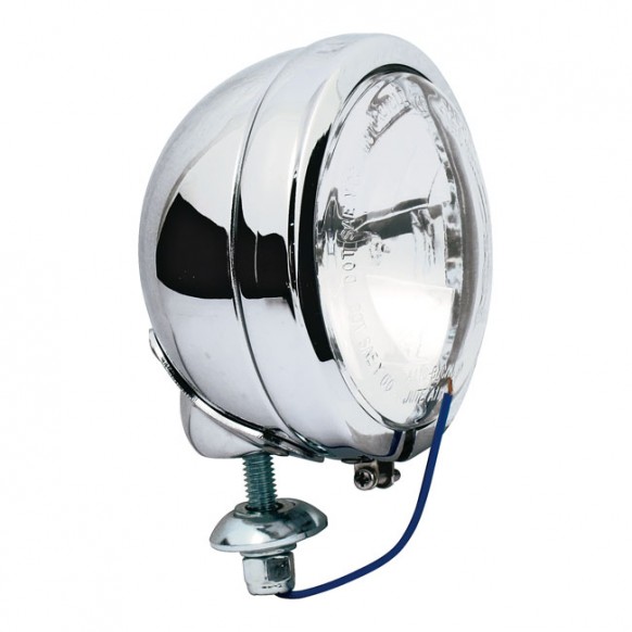 mcs - Phare additionnel FL Style - 4.5" de diamètre - H3 - 12V 55W - Chrome & Lentille claire - MCS