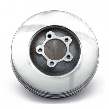 BRAKE DRUM FRONT, CHROME PLATED FL 49-66
