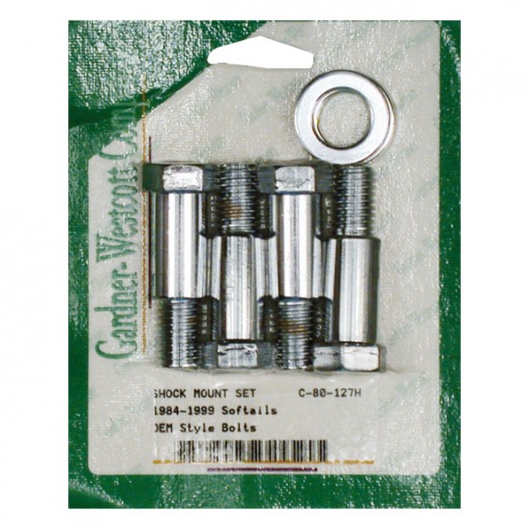 SHOCK MOUNTING KIT, CHROME 84-99 SOFTAIL
