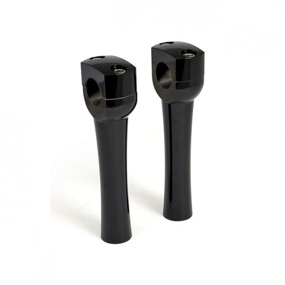 mcs - Risers Dighton - 6" de hauteur - Filetage de 1/2"-13 - Pour guidon de 1" de diamètre - Noir - MCS