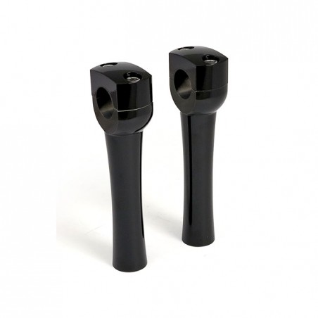 mcs - Risers Dighton - 6" de hauteur - Filetage de 1/2"-13 - Pour guidon de 1" de diamètre - Noir - MCS