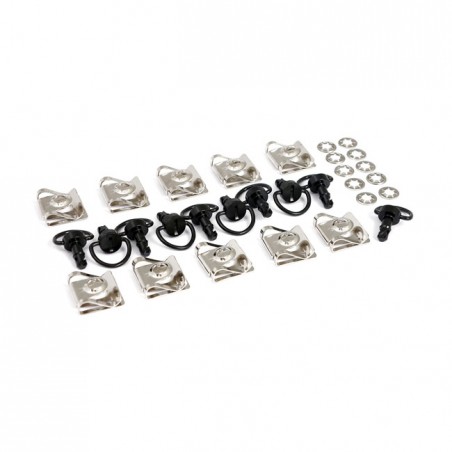 mcs - Kit de fixation rapide Quick-Lock - M6 - Universel - Noir - MCS