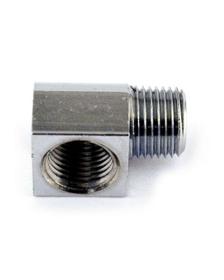 OIL FITTING ADAPTER, 90 DEGREE. CHROME
