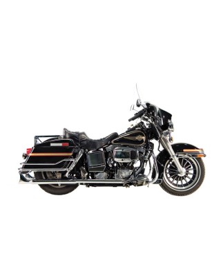 Paughco, independent dual head pipes. Chrome 70-84 FL Shovel (NU)
