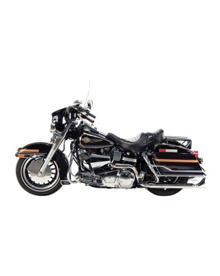 Paughco, independent dual head pipes. Chrome 70-84 FL Shovel (NU)