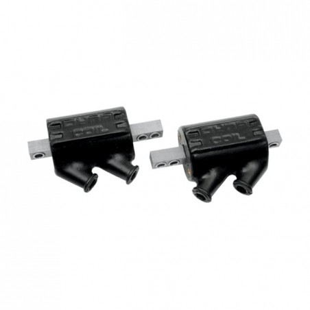 Dynatek, Dyna Dual Tower ignition coils. 12V, 5 ohm 65-99 B.T. 65-03 XL. For points/Dyna-S ignition (excl. Twin Cam & other sin