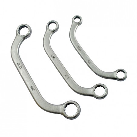 mcs - Kit de clefs courbés - 7/16", 1/2", 9/16", 5/8", 11/16" & 3/4" - MCS