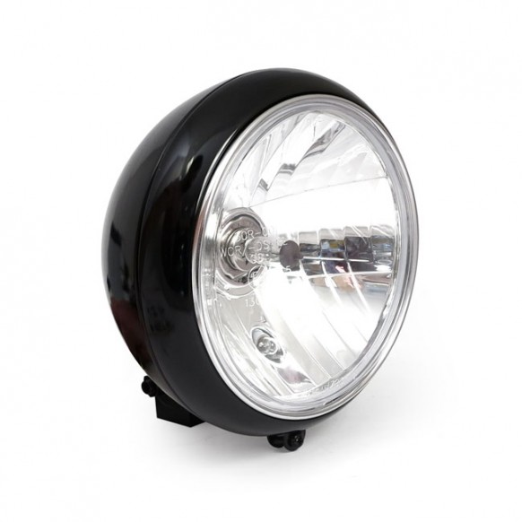 mcs - Phare type OEM - 7" de diamètre - Harley-Davidson Softail FLST de 1986 à 2017 - Noir - MCS