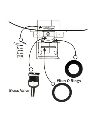 Fuel Tool, check valve rebuild kit 01-20 H-D with Delphi fuel injection (excl. M8, XG and V-Rod)