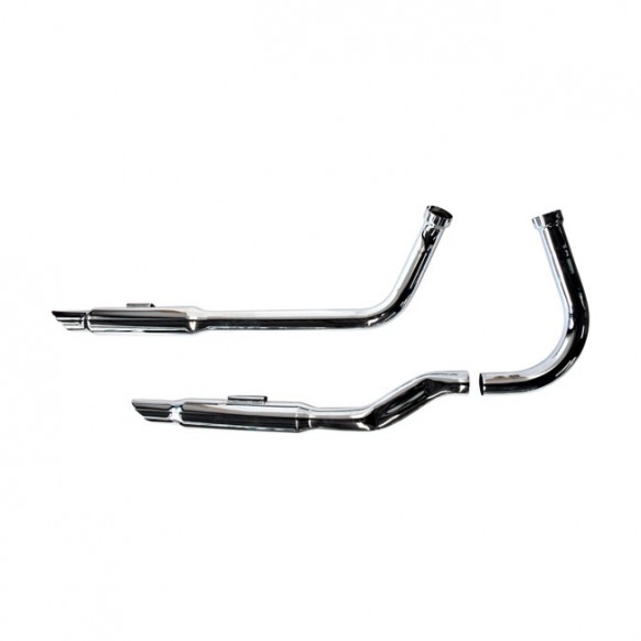 paughco - Échappement Shotgun Shorty - 38" de long - Harley-Davidson avec moteur Panhead de 1958 à 1964 - Chrome - PAUGHCO