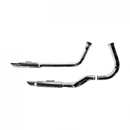 paughco - Échappement Shotgun Shorty - 38" de long - Harley-Davidson avec moteur Panhead de 1958 à 1964 - Chrome - PAUGHCO