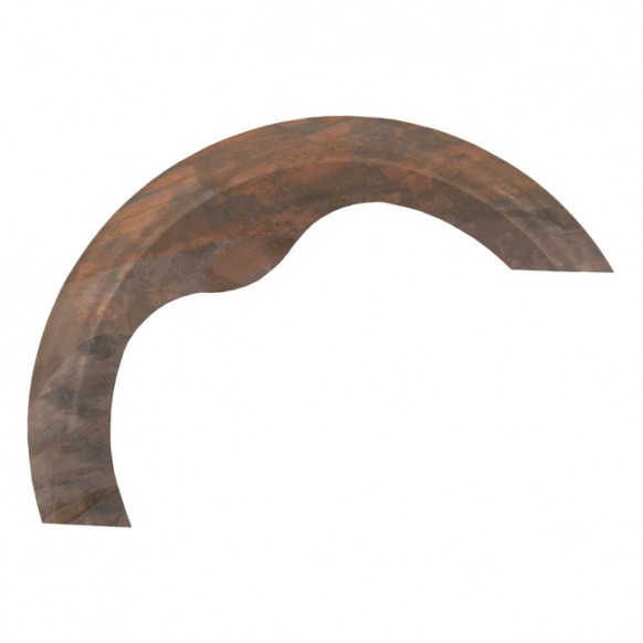 bk - Garde-boue avant Half Moon - 190 mm de large - Pour roue de 19" à 21" - Brut - BK
