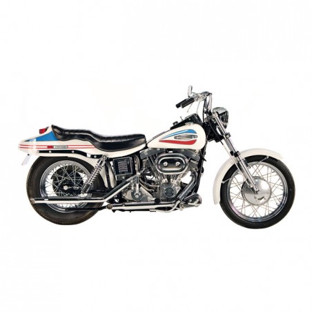 paughco - Échappement Shorty Goose Cut - 38" de long - Harley-Davidson FX de 1970 à 1974 - Chrome - PAUGHCO