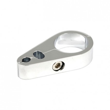 mcs - Passe-câbles 3 fonctions - Trou de 5 mm & de 9,5 x 6,5 mm - Pour tubes de 1.25" de diamètre - Chrome - MCS