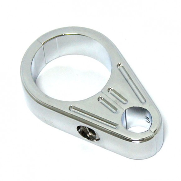 mcs - Passe-câble d'embrayage Slotted - Pour tubes de 1.125" de diamètre - Chrome - MCS