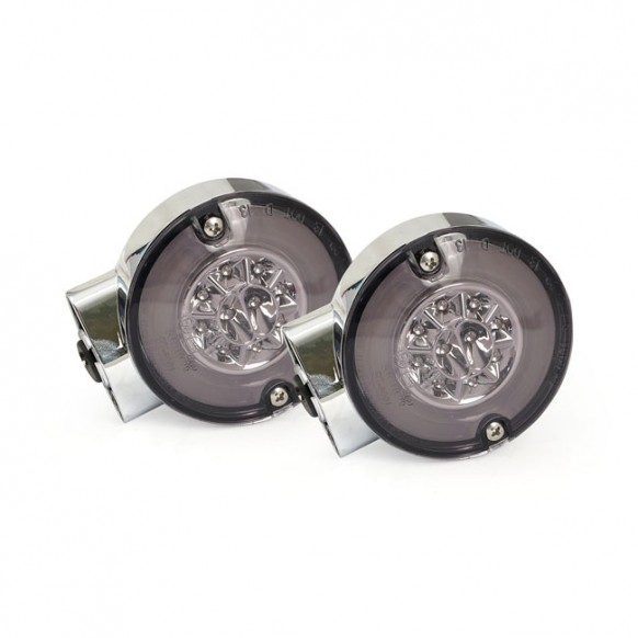 mcs - Clignotants à LED Ringers - 3 fonctions - Harley-Davidson Softail FLST de 1999 à 2013 & Touring de 2001 à 2013 - Chrom