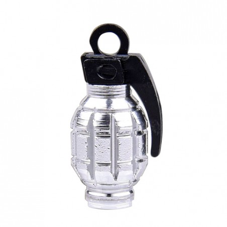 Trik Topz, Hand Grenade valve caps. Chrome Universal