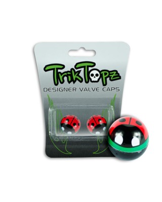 Trik Topz, Lady bug valve caps. Red Universal