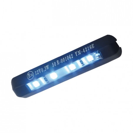 mcs - Eclairage de plaque à LED - 4 LED - Flexible - Adhésif - Noir - MCS