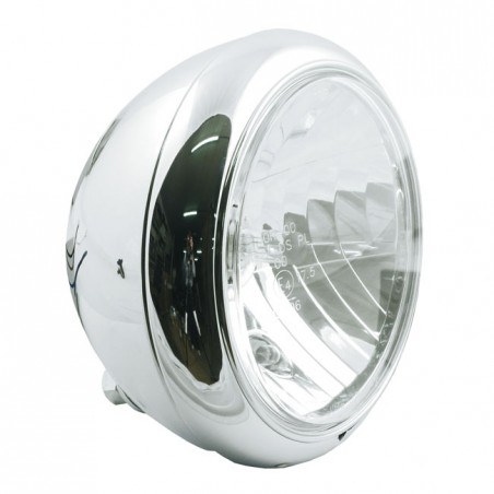 mcs - Phare Gladiator FL - 7" de diamètre - H4 - Chrome - MCS