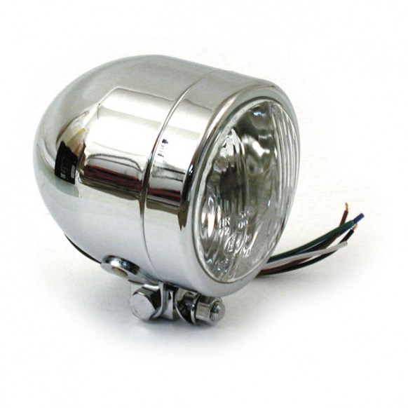 mcs - Phare additionnel Bullet - 4" de diamètre - H7 - Chrome - MCS