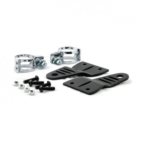 mcs - Kit de fixations de phare Striker Slotted - Pour tubes de 31-34mm - Noir - MCS