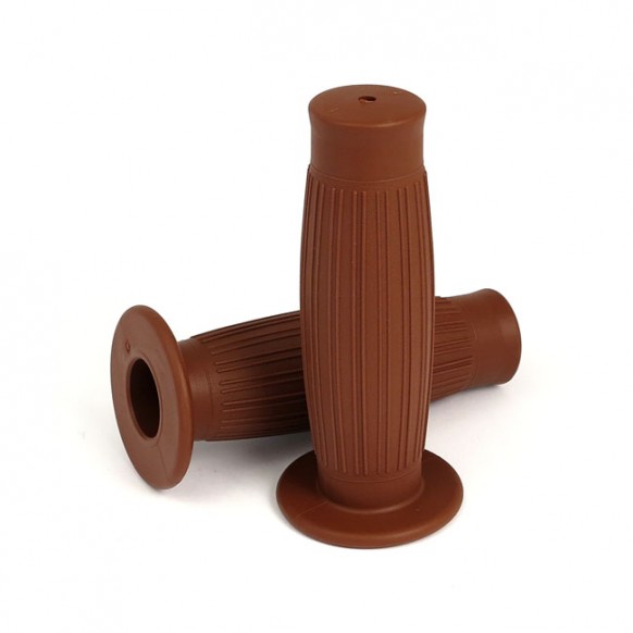 mcs - Poignées Gripster - Bride large - Pour guidon de 22 mm de diamètre - Marron - MCS