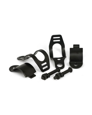 mcs - Kit de fixations de clignotants - Pour tubes de fourche de 30-45mm - Noir - MCS