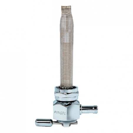 pingel - Robinet d'essence Power-Flow Smooth - Sortie basse - Harley-Davidson Big Twin & Sportster XL de 1975 à 2006 - Alu pol