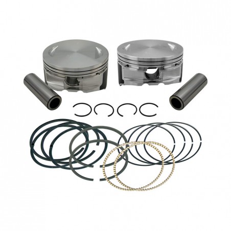 s&s - Kit de pistons - Alésage de 4-1/8" - Taille OEM + 0.010" - Pour moteur S&S Evo & Twin Cam 111CI - S&S