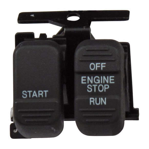mcs - Interrupteur Run/Off/Start - Harley-Davidson de 1996 à 2013 - Noir - MCS