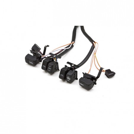 mcs - Kit d'interrupteurs de guidon complet - Harley-Davidson Big Twin & Sportster XL de 1996 à 1999 - Noir - MCS