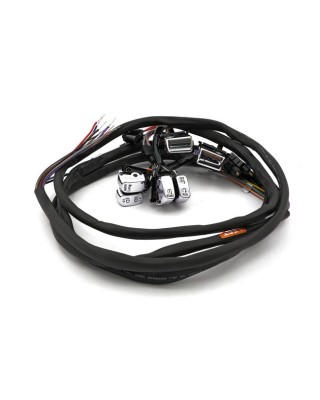 mcs - Kit d'interrupteurs de guidon complet - Harley-Davidson Touring de 1996 à 2006 avec radio & régulateur - Chrome - MCS